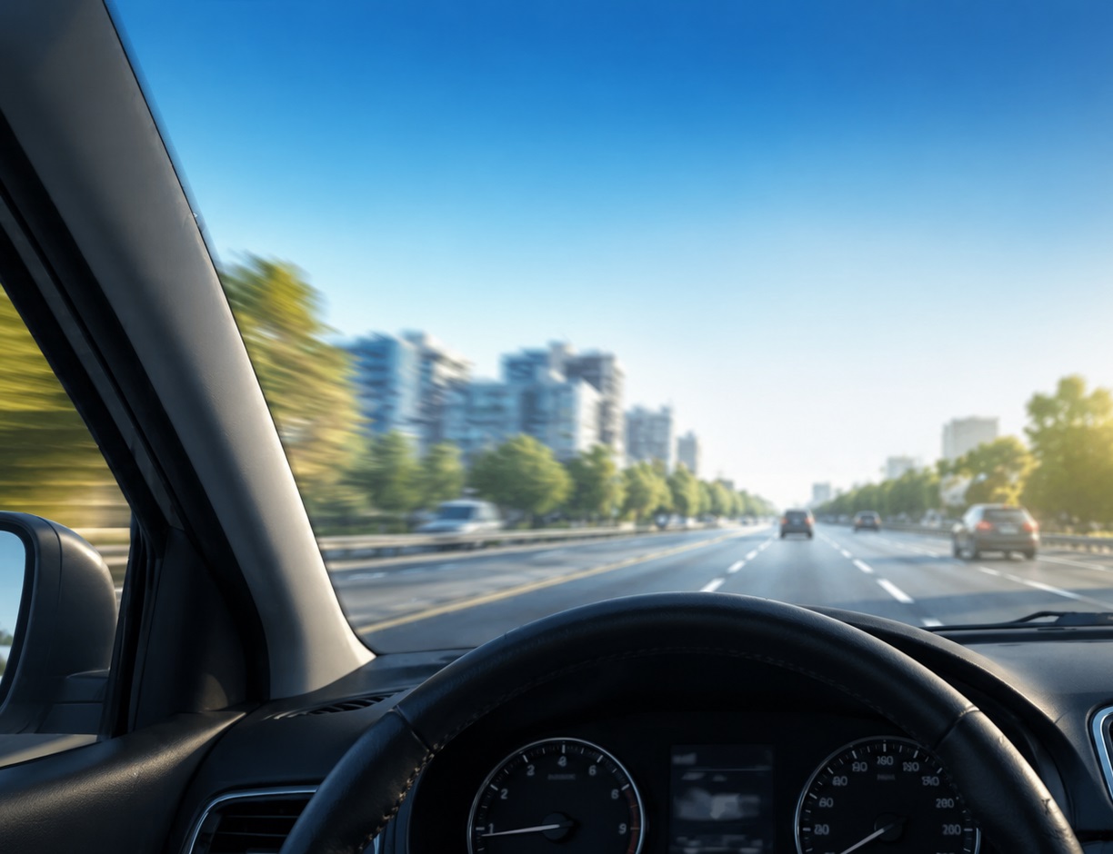 Ilustração do curso de Direção Defensiva