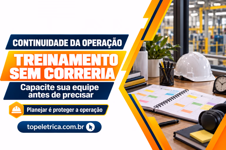 Agenda de capacitação com marcadores de datas, fones e capacete ao lado.