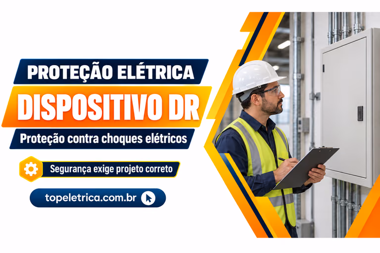 Capa sobre dispositivo DR, com engenheiro e checklist diante de quadro de distribuição fechado.