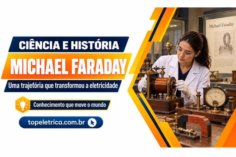 MICHAEL FARADAY: Uma trajetória que transformou a eletricidade. Fotografia ilustrativa de exposição de equipamentos históricos.