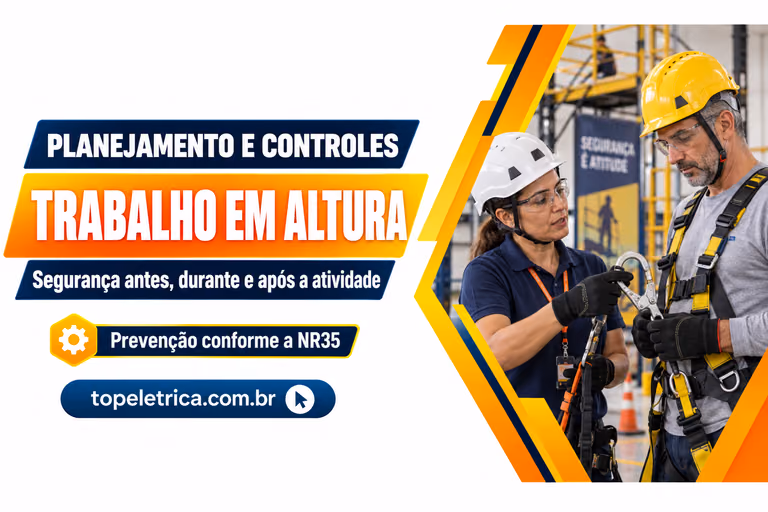 TRABALHO EM ALTURA: Segurança antes, durante e após a atividade. Fotografia ilustrativa de inspeção de equipamentos em área de treinamento.