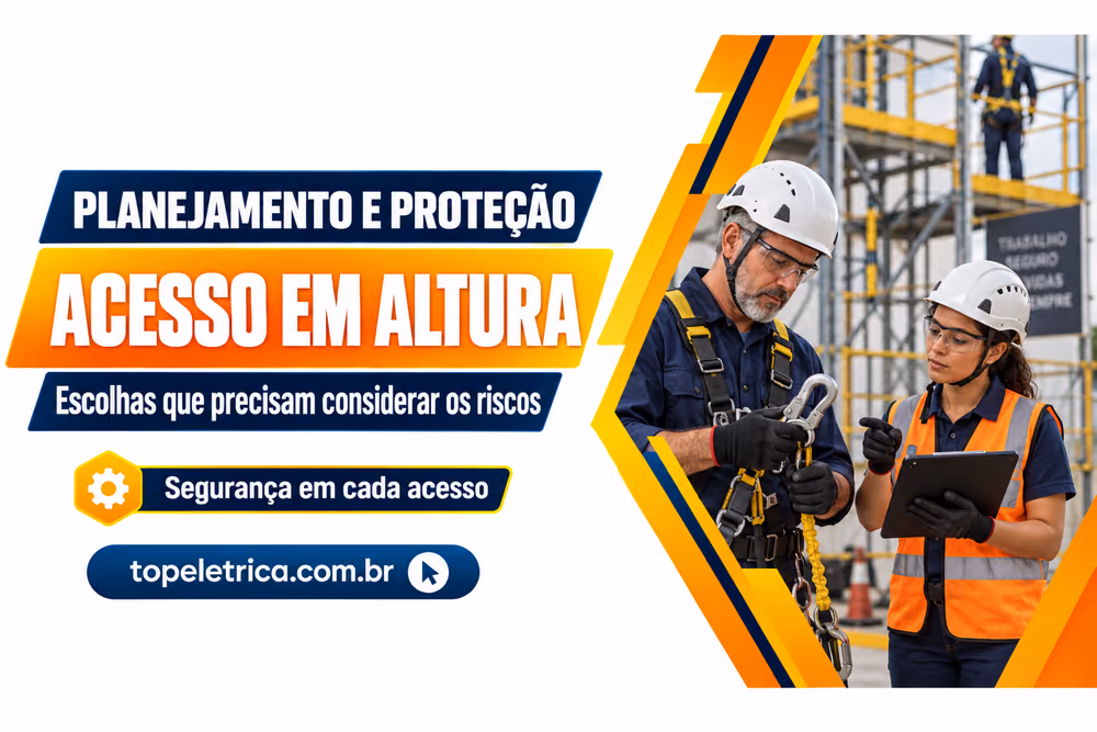 ACESSO EM ALTURA: Escolhas que precisam considerar os riscos. Fotografia ilustrativa de inspeção de equipamentos em área de treinamento.