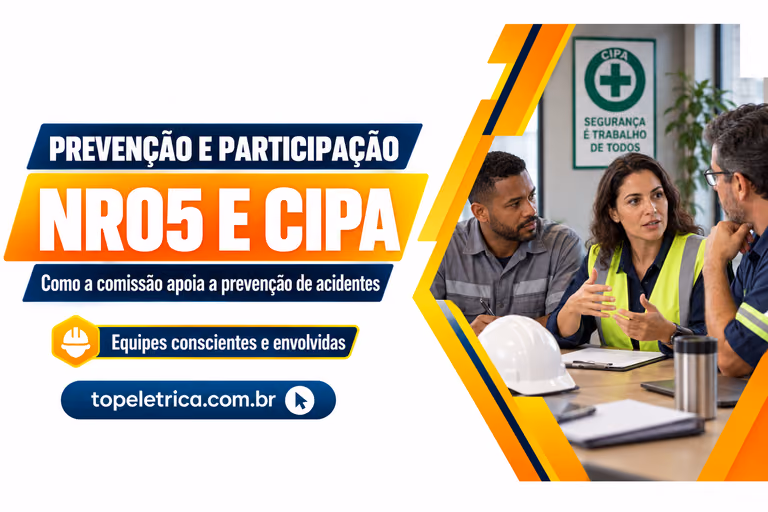 NR05 E CIPA: Como a comissão apoia a prevenção de acidentes. Fotografia ilustrativa de reunião de trabalhadores sobre prevenção.