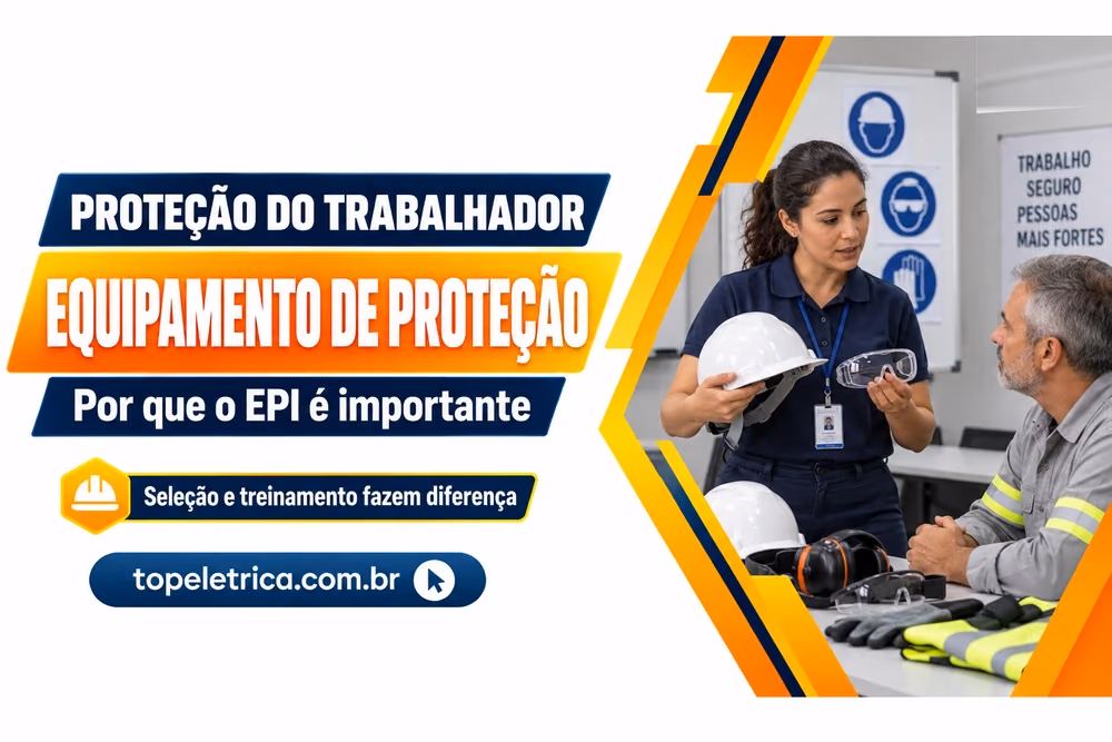 EQUIPAMENTO DE PROTEÇÃO: Por que o EPI é importante. Fotografia ilustrativa de orientação sobre equipamentos de proteção individual.