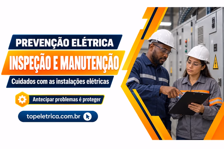 INSPEÇÃO E MANUTENÇÃO: Cuidados com as instalações elétricas. Fotografia ilustrativa de profissionais planejando a segurança diante de painéis fechados.