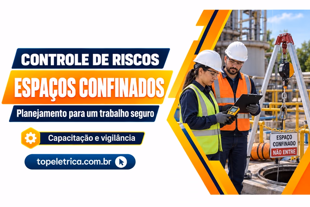 ESPAÇOS CONFINADOS: Planejamento para um trabalho seguro. Fotografia ilustrativa de equipe e equipamentos do lado de fora de um espaço confinado.