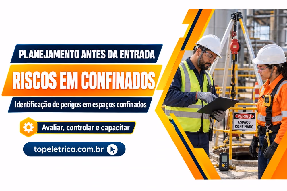 RISCOS EM CONFINADOS: Identificação de perigos em espaços confinados. Fotografia ilustrativa de equipe e equipamentos do lado de fora de um espaço confinado.